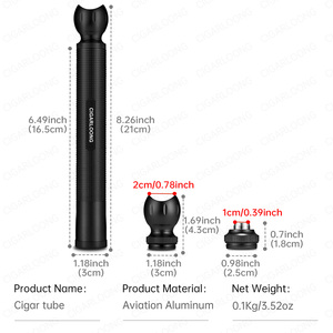 กล่องใส่ซิการ์พกพา CIGARLOONG 3 in 1 ทำจากอะลูมิเนียม พร้อมที่เจาะ ที่เก็บ และกล่องควบคุมความชื้น ป้องกันกลิ่น สำหรับผู้ชาย เหมาะสำหรับเป็นของขวัญ - Product Image 6