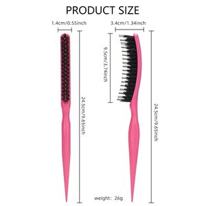 Brosse démêlante à poils rigides avec queue de rat pour le coiffage et la mise en volume en salon - Product Image 3