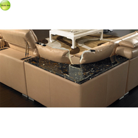 Canapé en cuir confortable de grande taille de luxe, canapé sectionnel en forme de L 7 places pour salon/appartement/bureau
