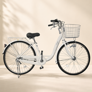 <span class=keywords><strong>Bicicleta</strong></span> Urbana para Mujer de 26 Pulgadas y 3 Velocidades con Canasta, Portaequipajes Trasero, Dínamo, Luz, Llanta de Acero Inoxidable y Soporte de Doble Pata OEM - Product Image 1