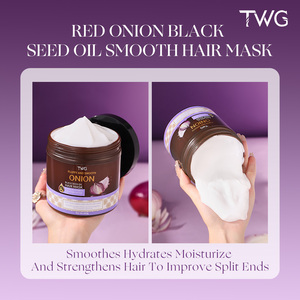 <span class=keywords><strong>Masque</strong></span> capillaire professionnel lissant et <span class=keywords><strong>nourrissant</strong></span> à l'huile d'oignon rouge et aux graines noires TWG RTS – <span class=keywords><strong>Masque</strong></span> capillaire <span class=keywords><strong>hydratant</strong></span> et volumateur à l'oignon – Meilleure vente - Product Image 5