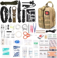 Professionnel en plein air 216 pièces Camping équipement tactique survie trousse de premiers soins Kit de survie d'urgence pour randonnée chasse escalade