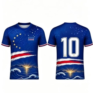 Maillot de football 2026 de l'équipe de Capé Verde, kit de supporter, avec motifs tatouages, en polyester à séchage rapide - Product Image 1