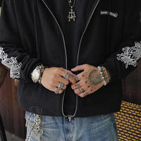 Bague de style Crocs de haute qualité, plaquée cuivre, motif Cœur Éternel Tombstone, version couple Hip-Hop/Punk, vente en gros usine
