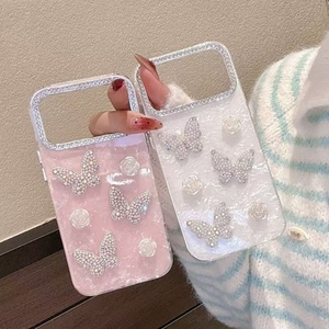 เคสโทรศัพท์มือถือลายดอกกุหลาบ โบว์ ประดับเพชร ลายหินอ่อน สำหรับสาวแฟชั่น รุ่น iPhone 17pro 16 15 ลายเปลือกหอย ขายส่ง - Product Image 2