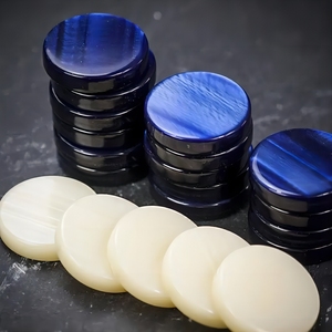 35*7mm bianco nero blu classico madreperla resina Backgammon <span class=keywords><strong>dama</strong></span> per l'intrattenimento - Product Image 2