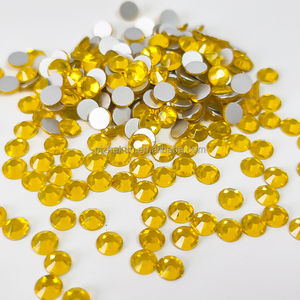 Zk Ví màu hồng Thủy Tinh Phẳng móng tay pha lê trở lại nghệ thuật đá không sửa chữa ánh sáng tăng Rhinestone - Product Image 5