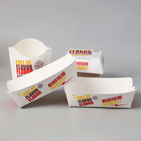 Boîtes en papier personnalisées à emporter Hotdog Hamburger Photo Chips 350Gsm grand emballage en carton portable coréen poulet frit