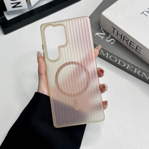 Étui PC mat à la mode pour Samsung 25/24/23 Ultra téléphones étui de charge sans fil à motif ondulé - Product Image 3