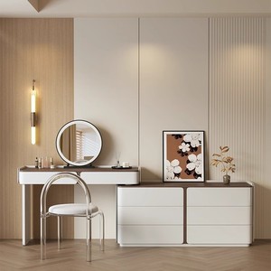 Coiffeuse européenne moderne minimaliste en bois pour maquillage coiffeuse <span class=keywords><strong>de</strong></span> luxe pour coiffure seau intégré éclairé nouveau rangement <span class=keywords><strong>de</strong></span> <span class=keywords><strong>chevet</strong></span> - Product Image 2