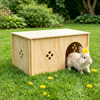 Nichoirs en bois pas chers pour petits animaux, design de nichoir en bois pour lapins, nichoir en bois naturel pour petits animaux