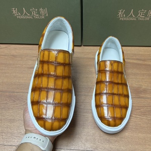 Zapatos de Piel de Cocodrilo Genuina Personalizados y Cómodos para Hombre, Zapatos Elegantes de Cocodrilo, Zapatos Casuales para Hombre - Product Image 4