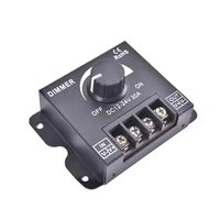 SY noir 30A rotatif LED gradateur DC12-24V contrôleur de bouton poussoir en plastique haute puissance avec garantie de 3 ans pour les bandes de LED