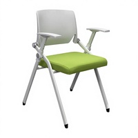 Chaise de formation pliable en maille avec tableau d'écriture et table rotative, chaise de conférence en tissu au design moderne pour usage commercial