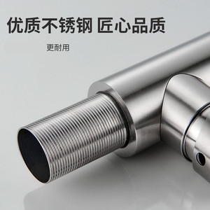 Grifo de Cocina Monomando con Válvula de Cerámica, Rotación de 360 Grados, Montaje en Encimera, Solo Agua Fría, Antisalpicaduras - Product Image 4