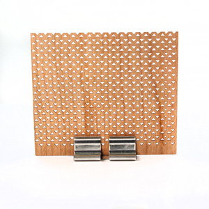 Mèches en bois pour la fabrication de bougies Grande mèche en bois gravée carrée - Product Image 1