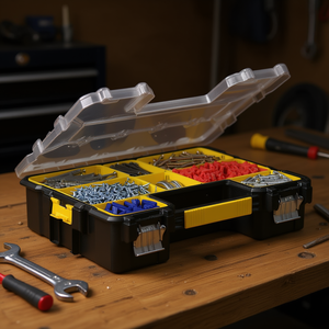 Fatmax <b>Tool</b> Organizer With Metal Hinges And Clear Lid For <b>Storage</b> And Transport - Product Image 2