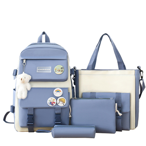 2025 Nueva Bolsa de libros escolares de moda para <span class=keywords><strong>5</strong></span> piezas conjunto de mochila escolar para estudiantes conjunto de mochila universitaria bonita - Product Image 6