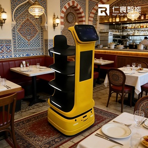 Robot de Reparto <span class=keywords><strong>para</strong></span> Restaurantes, Camarero Autónomo, Patrulla Autónoma, Bandeja Estable Multicapa, Carga Útil de 40 kg, 4 Capas, 4G/Láser/GPS, IP54 - Product Image 1