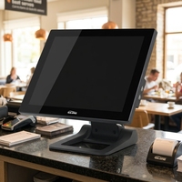 Terminal Punto de Venta Todo en Uno de 15 Pulgadas con Pantalla Táctil, Apto para Restaurantes y Comercios Minoristas, Equipado con 6 Interfaces USB