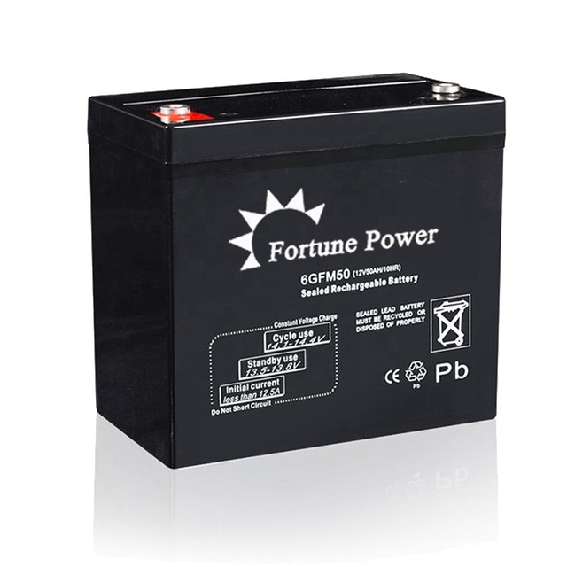 12V 50Ah 6-EVF-50 Dry Charge Lead Acid Battery Pack for Golf Carts UPS Electric Wheelchairs Lighting