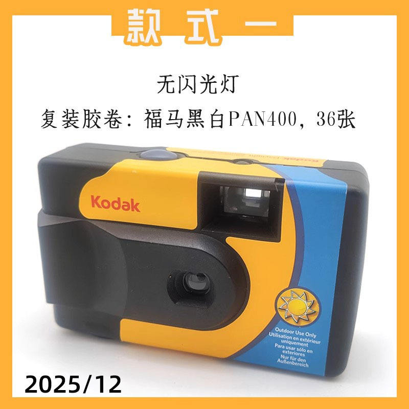 Kodak, sans flash, style unique, noir et blanc, 36 photos.