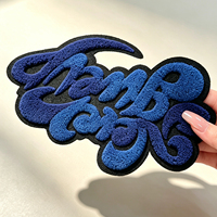 Patch en chenille personnalisé avec lettres, broderie 3D moelleuse, appliqué multicolore thermocollant pour sweat à capuche, accessoires de mode pour vêtements