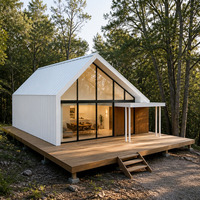 Cabane préfabriquée sur mesure en forme de A, maison miniature modulaire en bois de luxe, structure en acier personnalisée, design moderne, garantie de 5 ans, Chongqing