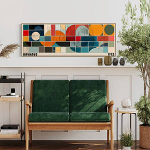 Affiche murale sur toile Bauhaus 1923, impression artistique moderne classique, peinture <span class=keywords><strong>panoramique</strong></span> horizontale sur le thème de l'espace, décoration de la maison - Product Image 3