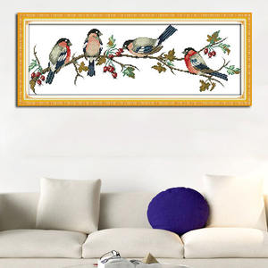 Bullfinch <span class=keywords><strong>11CT</strong></span> <span class=keywords><strong>punto</strong></span> <span class=keywords><strong>de</strong></span> <span class=keywords><strong>cruz</strong></span> al por mayor Diy el regalo perfecto Kit <span class=keywords><strong>de</strong></span> <span class=keywords><strong>punto</strong></span> <span class=keywords><strong>de</strong></span> <span class=keywords><strong>cruz</strong></span> hecho a mano bordado decoraciones para el hogar - Product Image 5