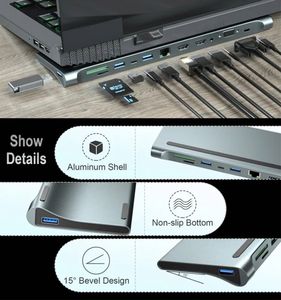 12-In-1 Multi Function <b>Multifunction</b> USB C USB-C Type-C to 4K Multifunctional Hub Adapter Docking Station 12 in 1 - Product Image 5