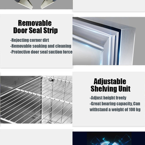 ตู้แช่เย็น/ตู้แช่แข็งแบบ 2 ประตู สเตนเลสหนาพิเศษ สำหรับเชิงพาณิชย์ พร้อมประตูแบบสปริงกลับอัตโนมัติ - Product Image 6