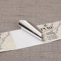 Étiquettes autocollantes de Collection de douche de bain en argent brillant, impression de Logo personnalisé, vente en gros, 2023