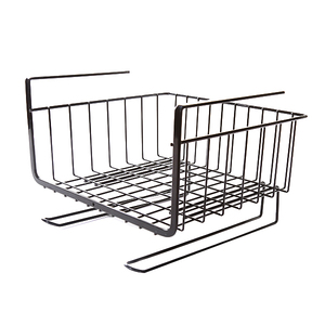 Metal Kitchen Cabinet Under Rack Shelf <b>Hanging</b> Basket <b>Wall</b> Mounted <b>Storage</b> Organizer For Utensils And Supplies - Product Image 5
