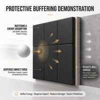 Revêtement mural moderne pour simulateur de golf, design floral 3D, isolation thermique, simili cuir PU, coussin souple, durable, imperméable, mousse PE, intérieur