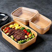 Conteneur alimentaire jetable long format en gros pour la vente au détail en supermarché