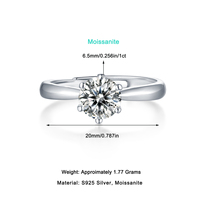 Bague de Fiançailles et de Mariage en Argent Sterling 925 Massif Plaqué Or 14K avec Moissanite VVS et Diamant de Laboratoire pour Femme – Vente en Gros, Idéal Cadeau