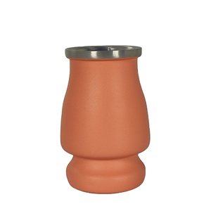 Vente en gros d'usine Mini Argentine 240ML Tasse à <span class=keywords><strong>yerba</strong></span> mate en acier inoxydable à double paroi isolée avec paille - Product Image 2