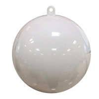 Ornement de Noël personnalisé fait main, imprimé en sérigraphie, couleur personnalisée, impression 1 couleur, boule ouvrable en plastique remplissable de 20 cm