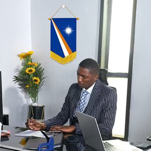 Bandera <span class=keywords><strong>DE</strong></span> LAS Islas Marshall con borlas 20x30cm Exhibición en la biblioteca para un ambiente sereno - Product Image 5