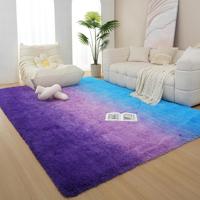 Tapis en polyester moderne, uni, épais, à poils longs de 1,5 cm, lavable en machine, pour salon, chambre à coucher, table basse
