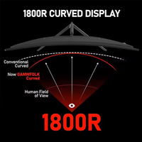 Proveedores Verificados, Venta de Monitores LCD de Fábrica, Aceptan Personalización OEM ODM, Monitor para Juegos de 24 y 27 Pulgadas, Curvo, 1K 2K 144HZ 165HZ