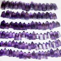 Tour de cristal d'améthyste brésilienne en diamant, technique de mosaïque de pierres brutes, poli, cadeau DIY, mascotte, livraison directe du fabricant