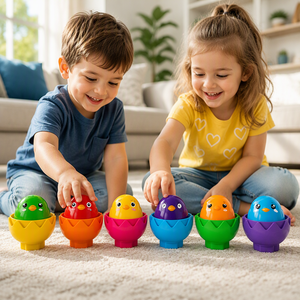 Juego de 6 Huevos de Colores para Clasificar por Forma y Color, Juguete Educativo, Regalo de Pascua para Niños Pequeños, Niños y Niñas en Edad Preescolar - Product Image 5