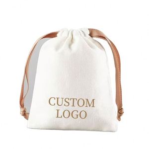 Bolsa de Maquillaje de Lona de Alta Gama, Bolsa con Cordón de Algodón, Bolsa de Tela de Lino para Joyería, Bolsa para Secador de Pelo, Personalizable con Logotipo Promocional para Velas - Product Image 1