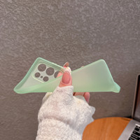 Coque de téléphone portable mate en TPU antichoc ultra-fine avec poignée, design uni givré, vente en gros du fabricant
