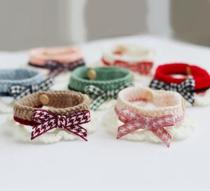 <span class=keywords><strong>Collar</strong></span> ajustable para perro pequeño y cachorro, hecho a mano, con pajarita - Product Image 1