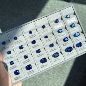 Piedras Preciosas Cultivadas en Laboratorio, Piedras Sueltas, Color Sangre de Paloma, Azul Real, Paraiba, Aguamarina, Espinela Cobalto, Zafiro - Product Image 2