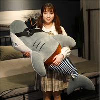 Peluche personnalisée OEM Requin Pirate, cadeau d'Halloween, animaux en peluche, oreiller câlin, peluches de requin OEM personnalisables