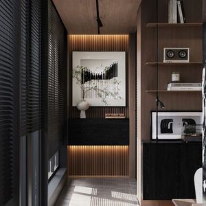 Diseño Interior de Villa Moderno en 3D con Materiales de Construcción Integrales para Sala de Estar, Dormitorio y Comedor de Apartamento - Product Image 5